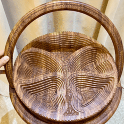 handmade foldable walnut end table